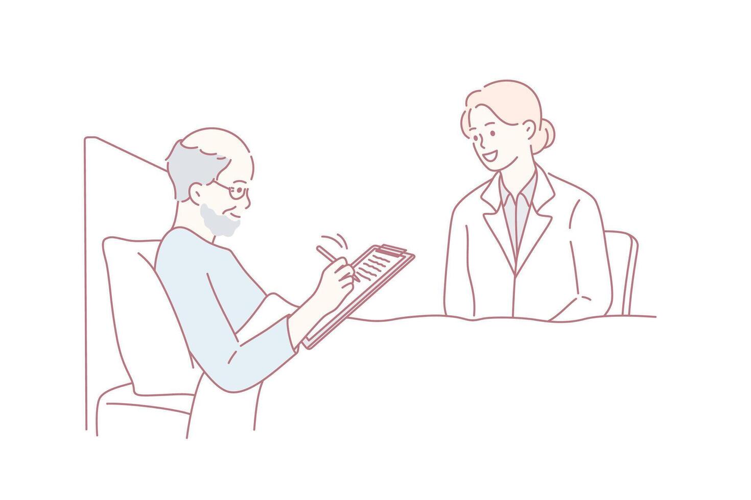 Making will and approval for operation concept. vector