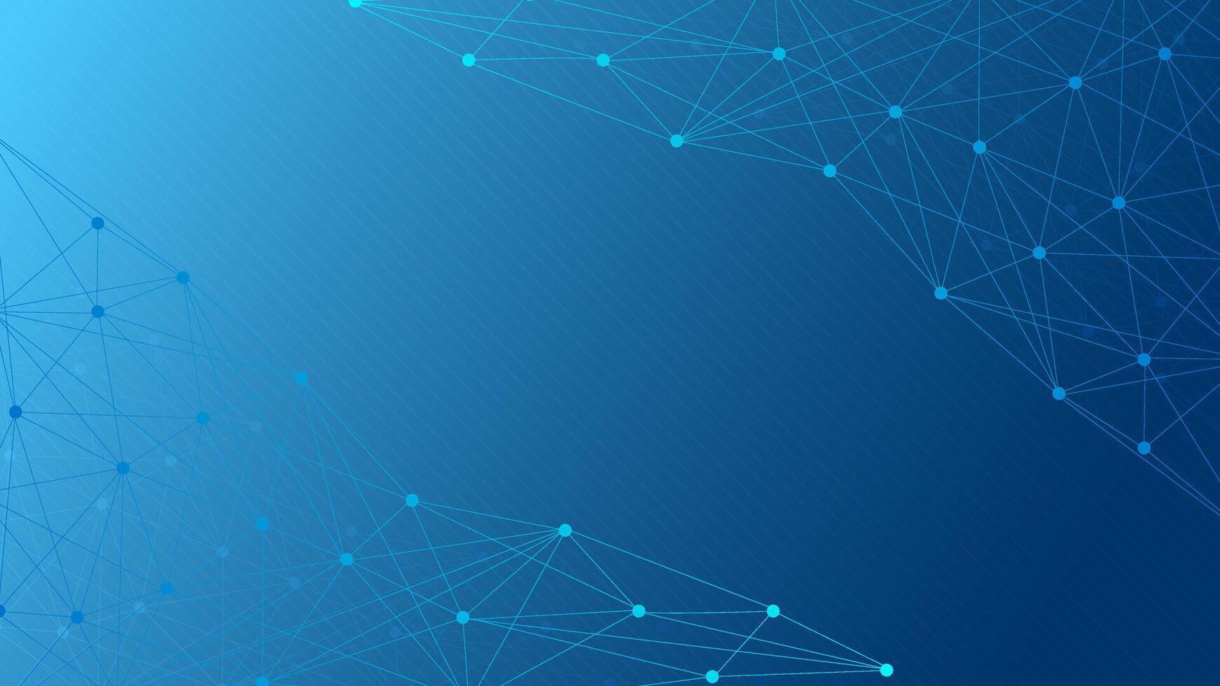 Abstract blue digital technology futuristic communication high tech plexus network background vector