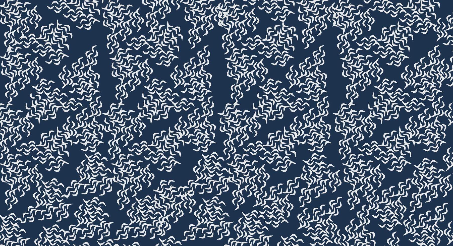 Abstract geometric pattern of repeating densely packed shapes and lines in dark tones vector