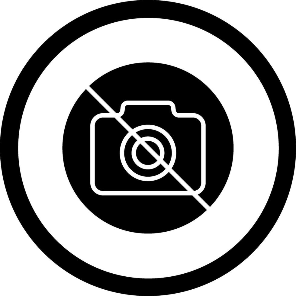No Camera Sharp Edge Style Visual vector