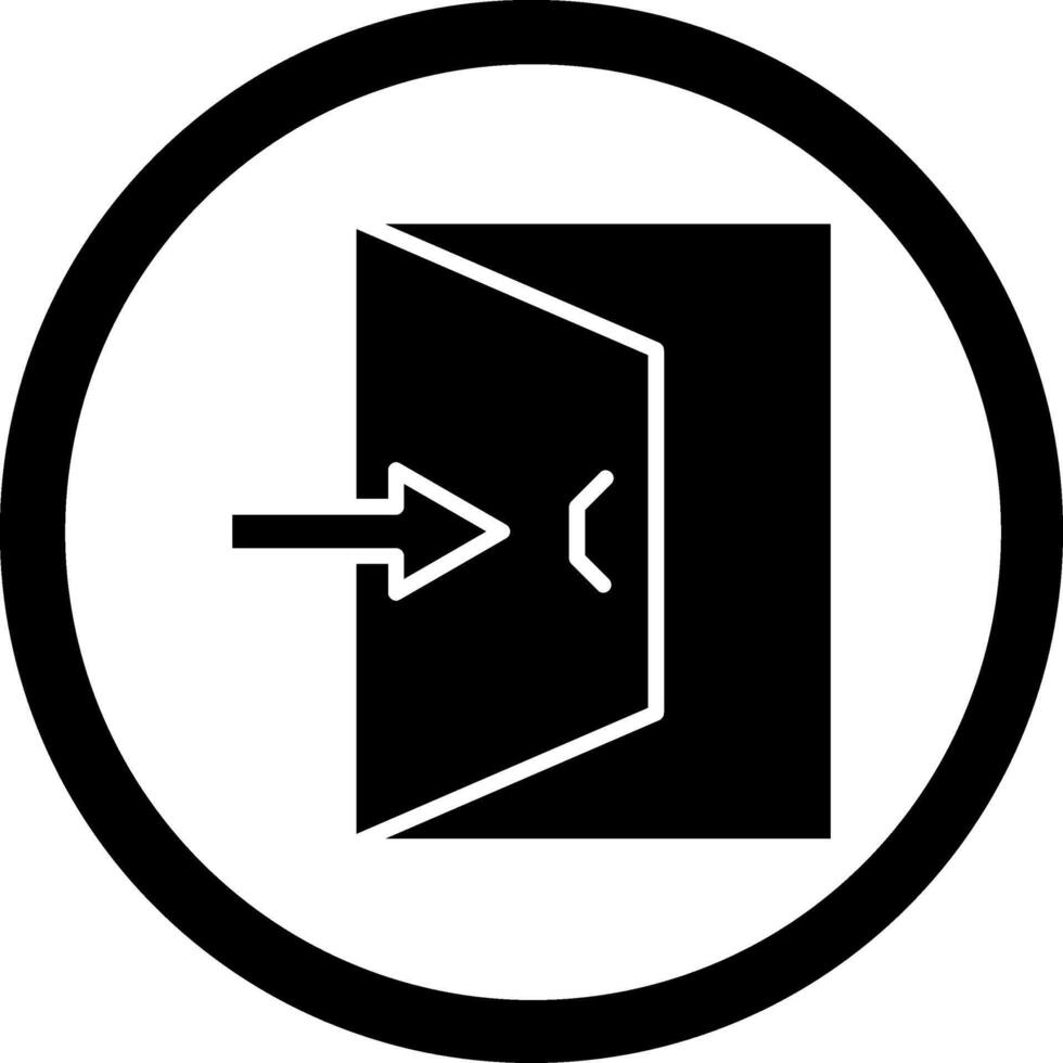 Exit Door Elegant Abstract Shape Symbol vector