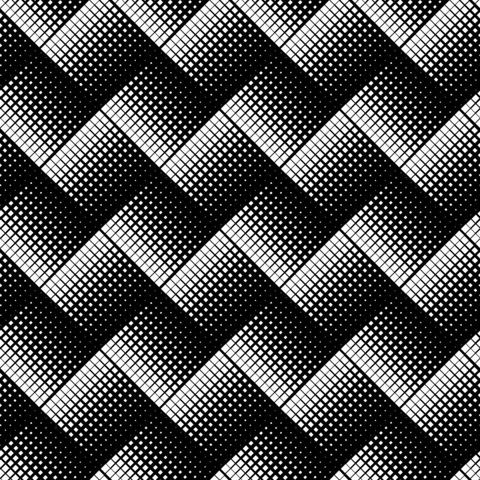 Abstract halftone geometric background with diagonal square pixel gradient pattern creating modern seamless visual effect vector