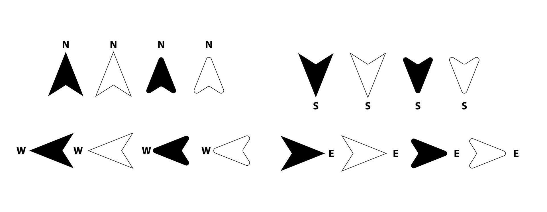 a set of arrows with different shapes and sizes vector