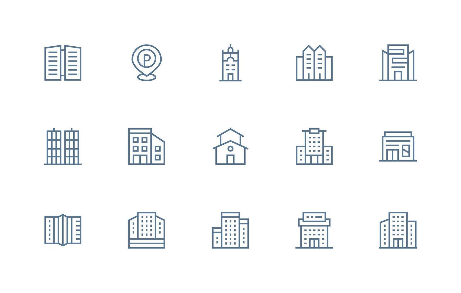 15 Regular Line Style Icons from Multi Collection User Interface Icons for Digital Products vector