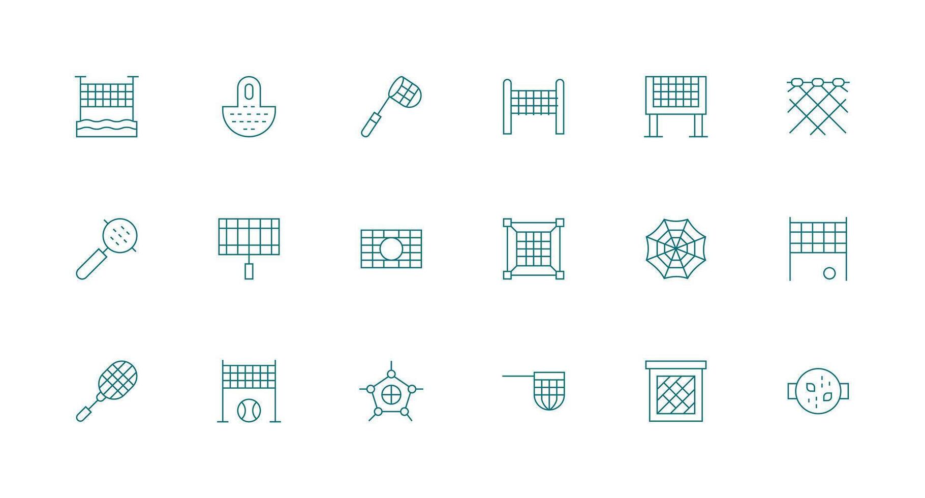 Minimal Line Icons from Mesh Set with 18 Vectors Multi-Purpose Icon Pack for Templates