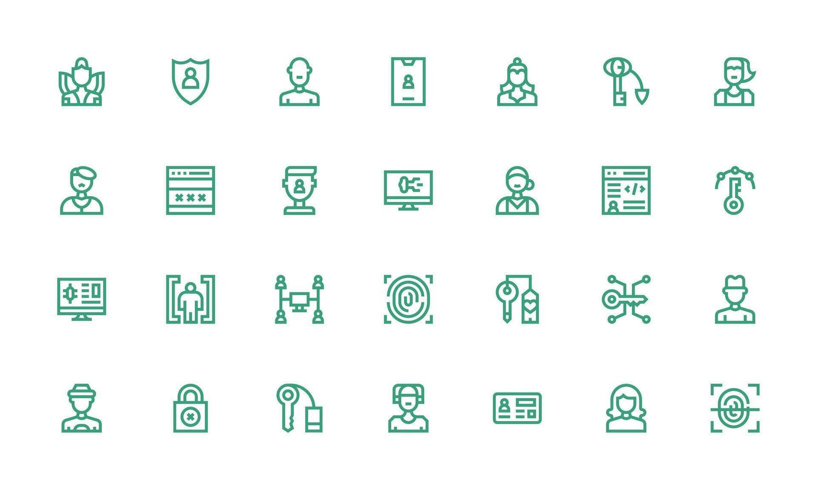 28 Bold Line Designs for Login Icons UI and UX Focused Icon Collection vector