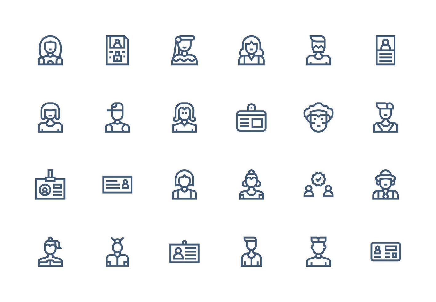 24 Thick Line Line Vectors for Member Theme Neatly Designed Icons for Web Platforms