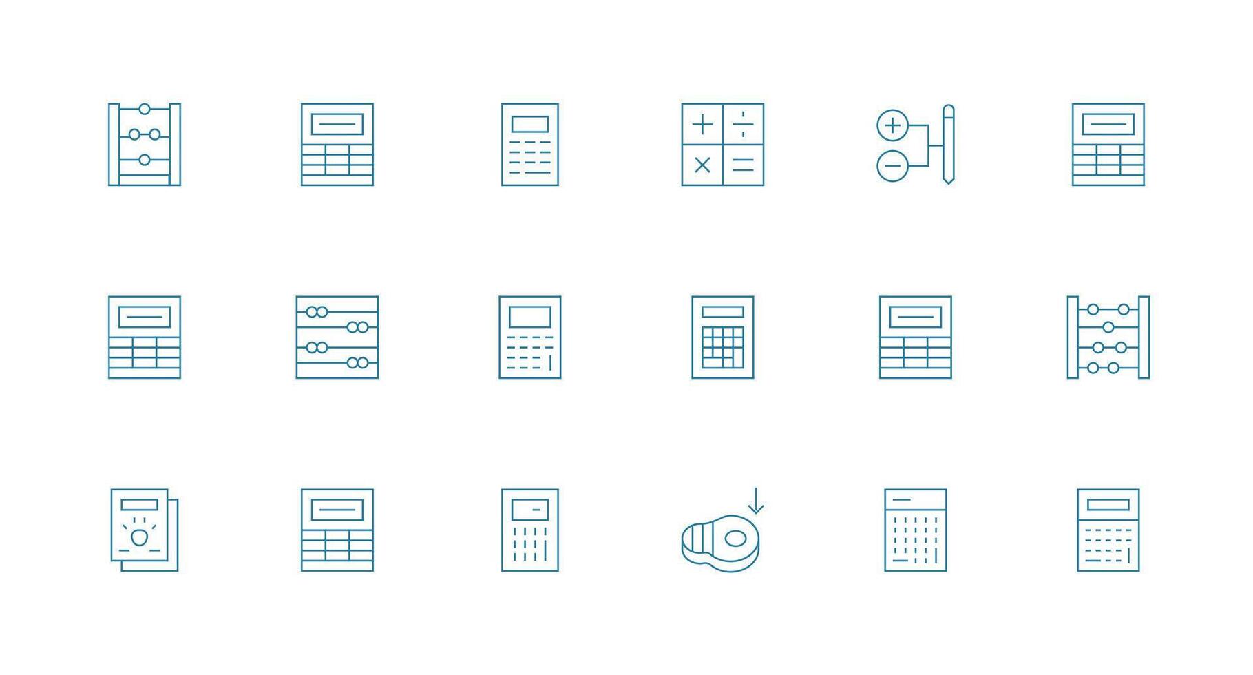 18 Minimal Line Style Icons from Subtract Collection Icons Built for Visual Consistency Pack vector