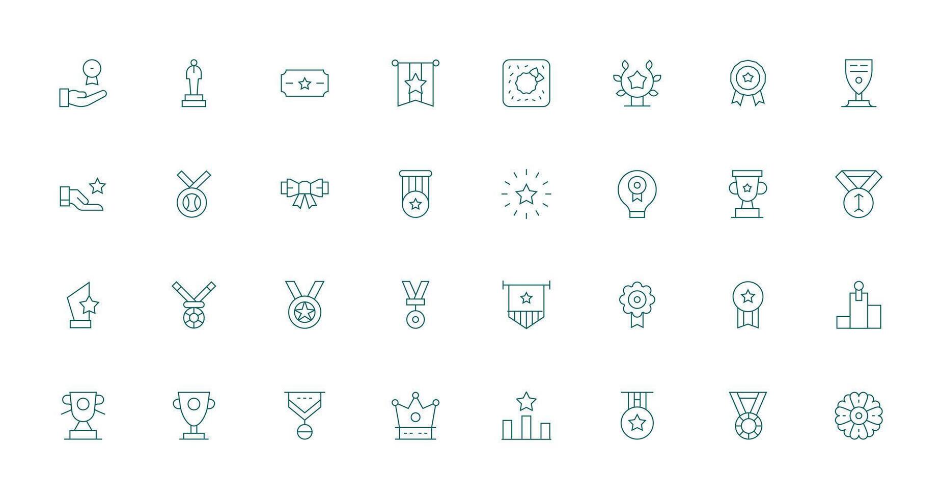 32 Thin Line Icons for Excellence Graphics Versatile Icon Collection for Designers vector