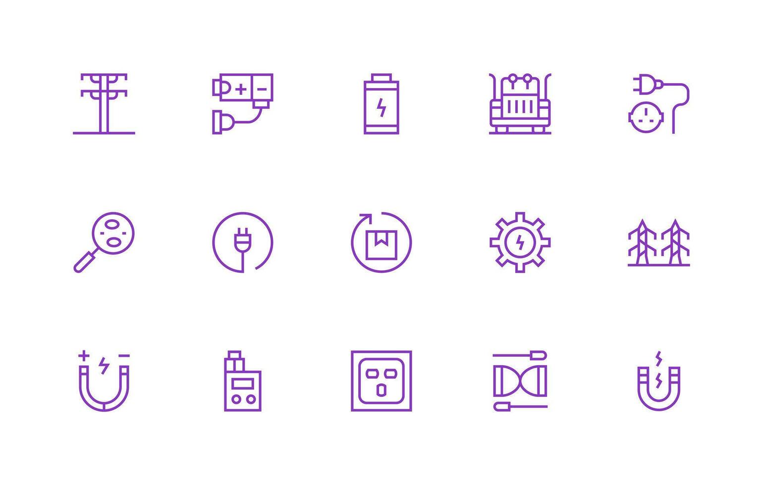Regular Line Icons from Current Set with 15 Vectors UI Icon Set