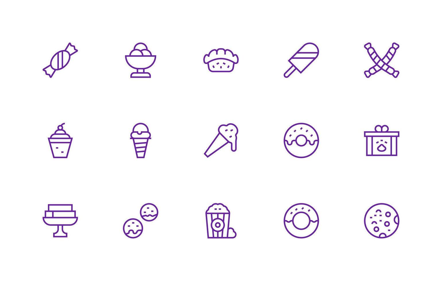 tratar conjunto con 15 regular línea íconos limpiar icono colección para web utilizar vector