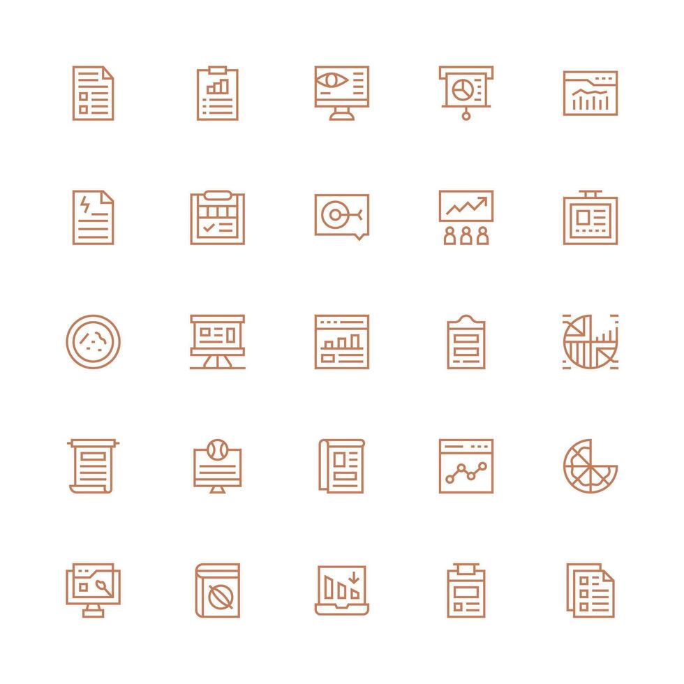 Data visualization icons vector