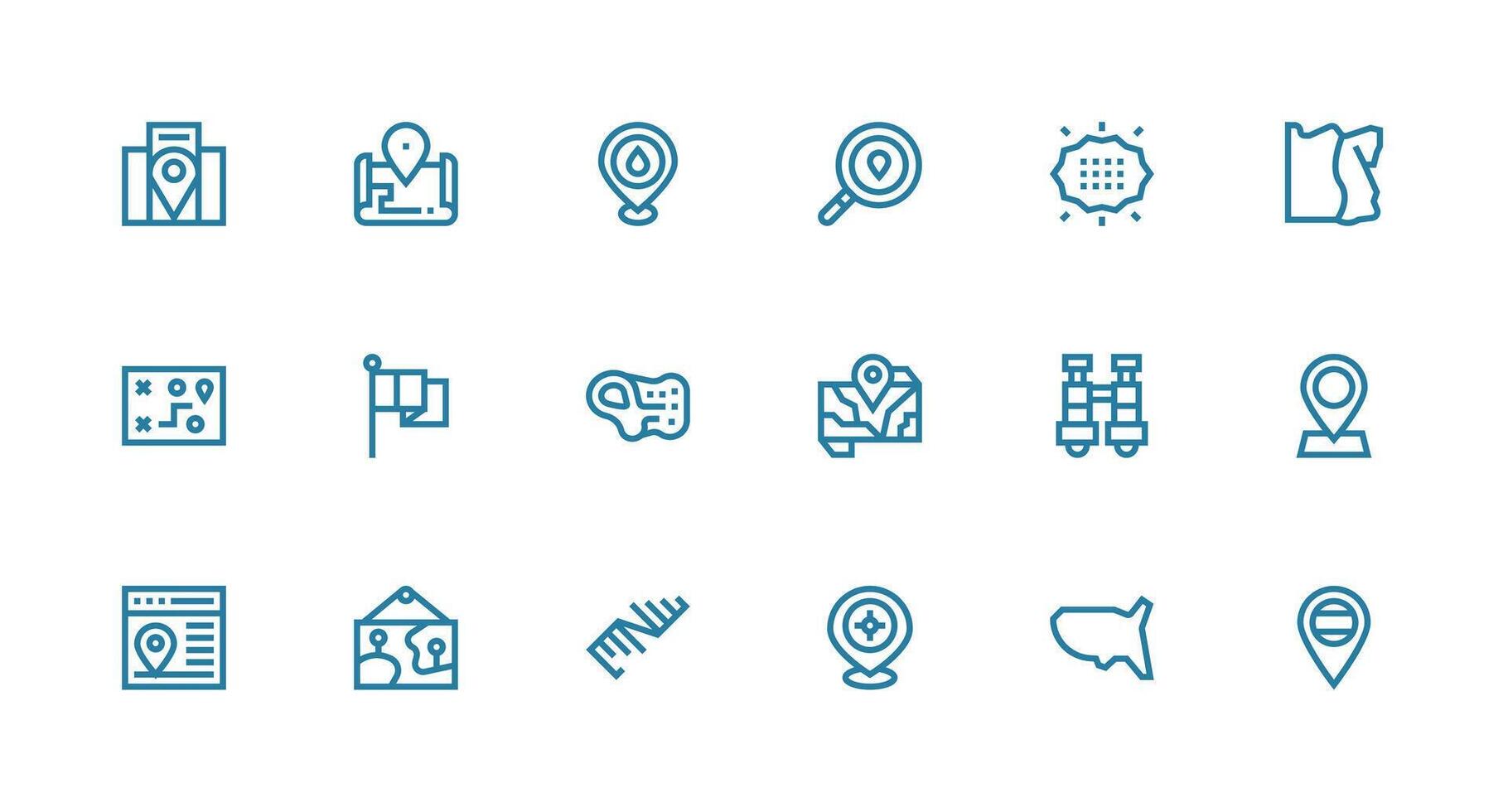 Collection of navigation and location icons vector