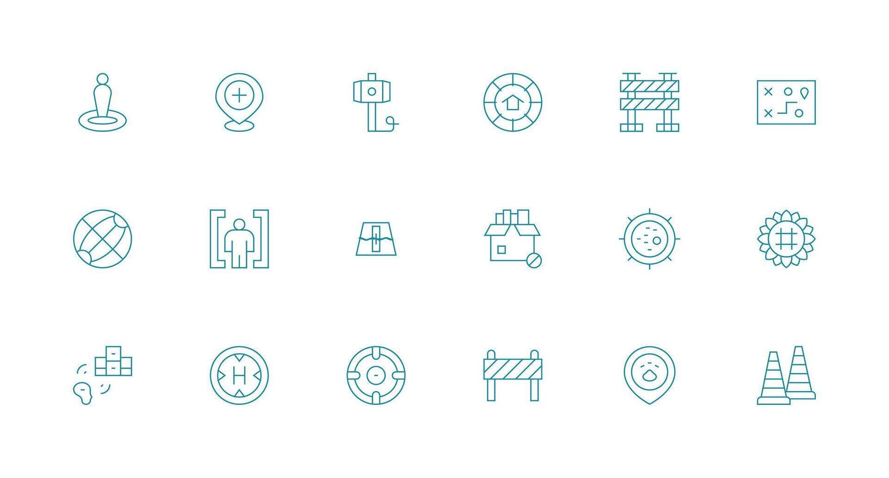 18 Minimal Line Icons for Zone Graphics Optimized Icon Pack for Digital Products vector