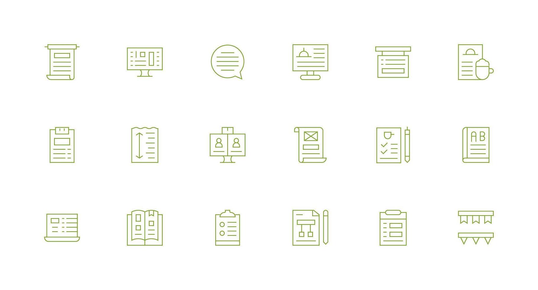 minimalist icons for digital documents vector