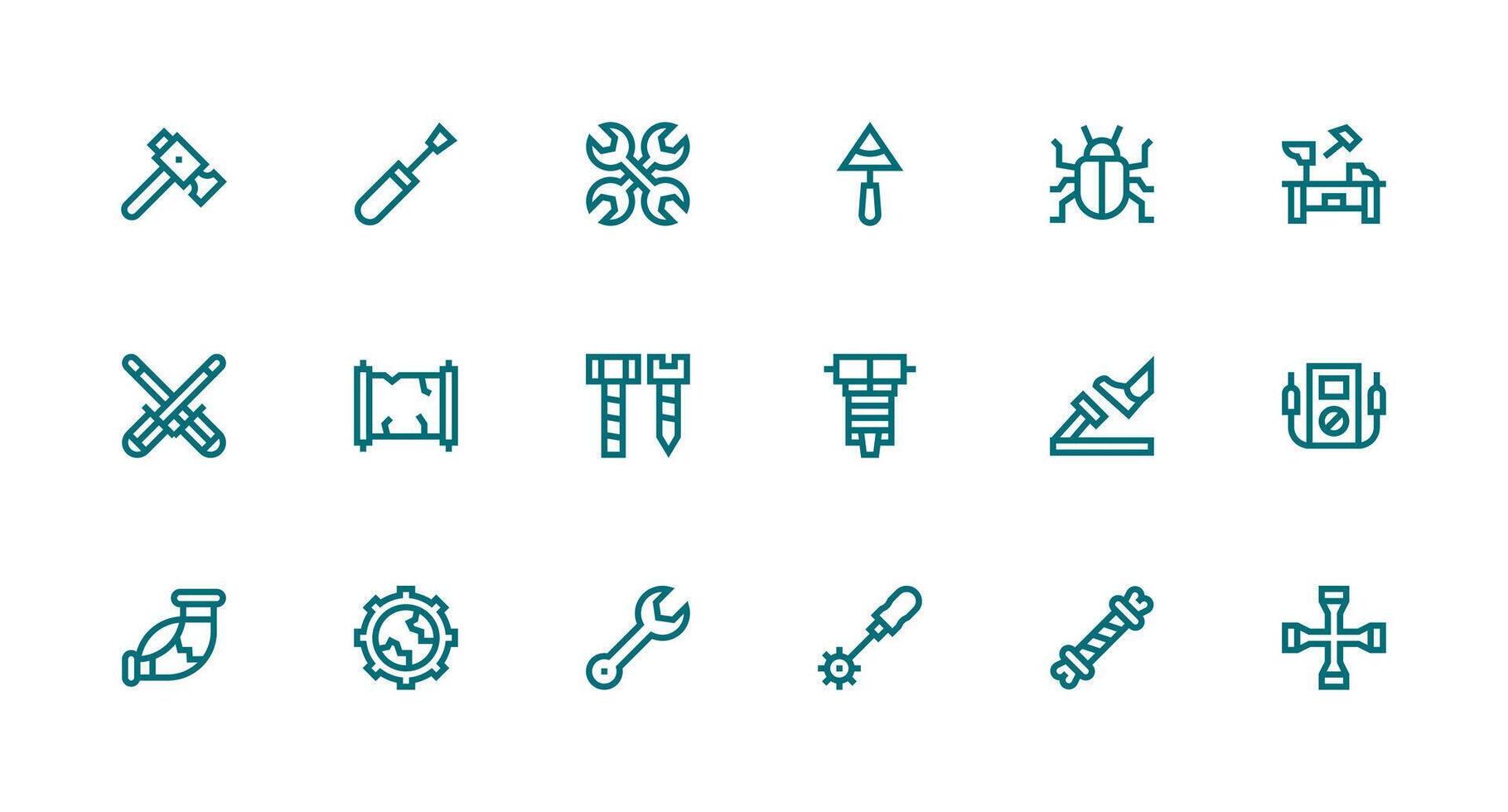 various tool icons for DIY projects vector