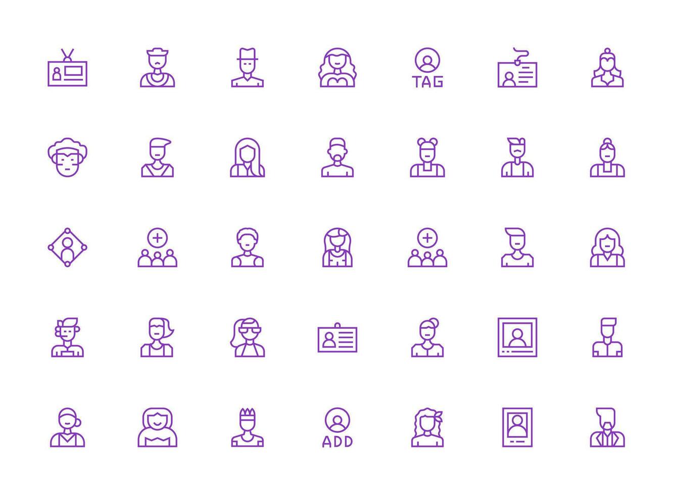 User icons for digital applications vector