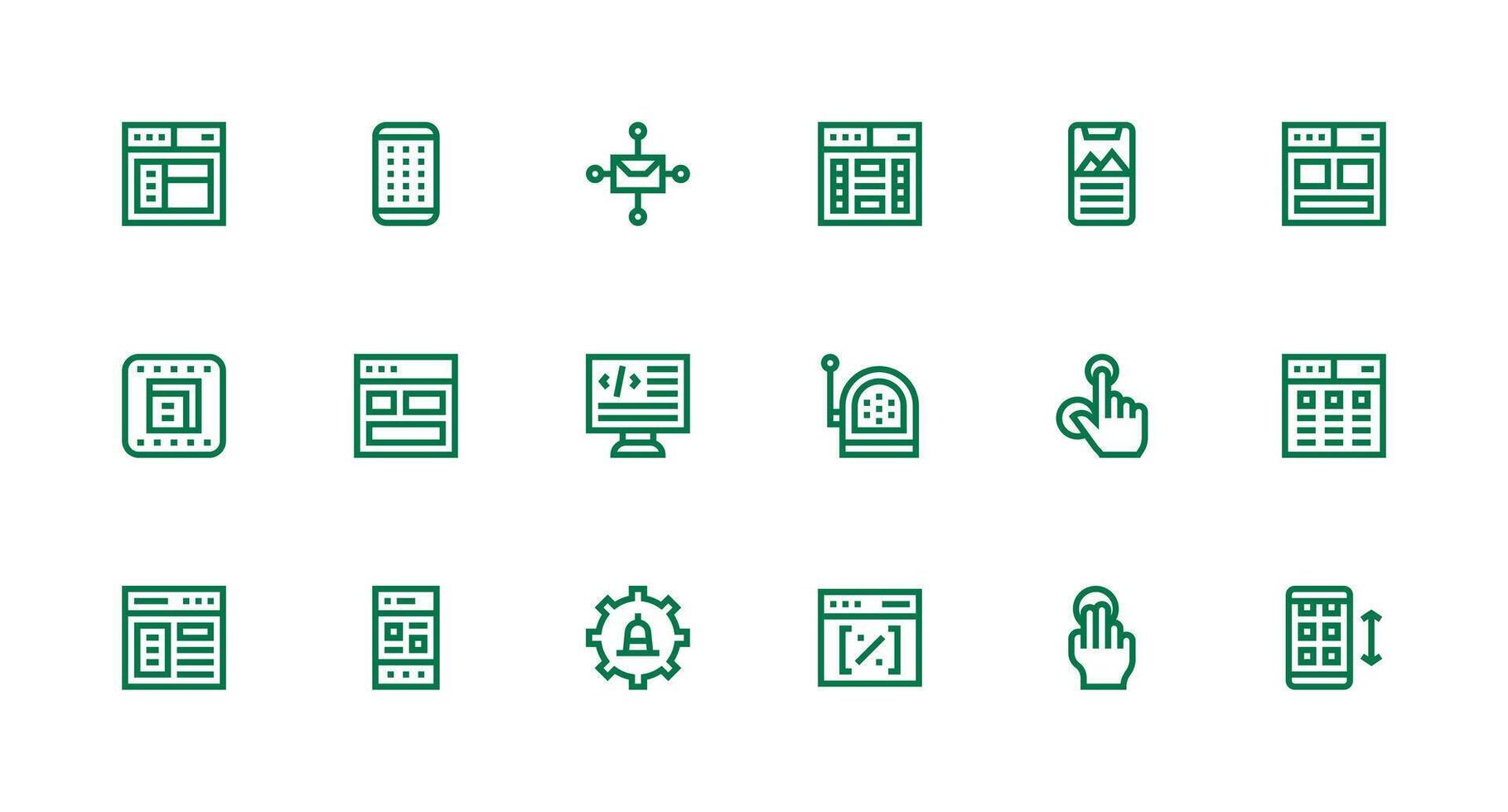 Web design icons for user interface vector