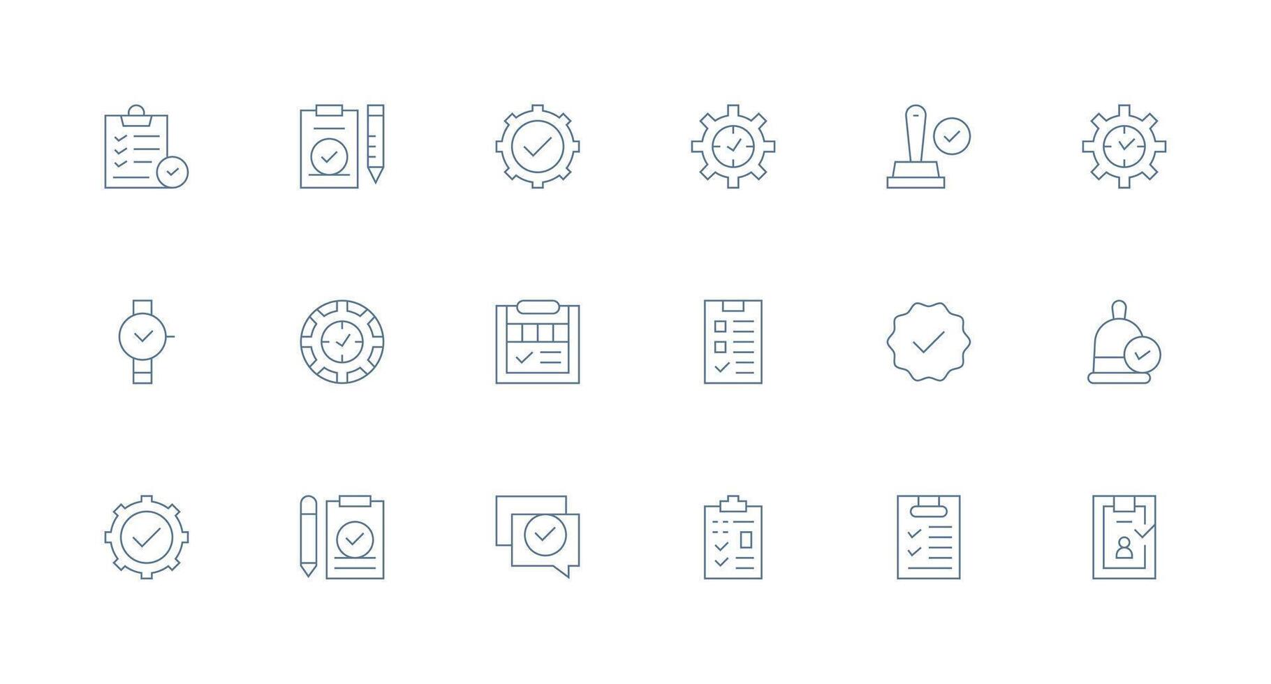 Done featuring 18 Icons in Minimal Line Design Sharp Icons for Presentations vector