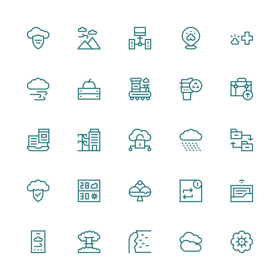 cloud and weather icons design vector