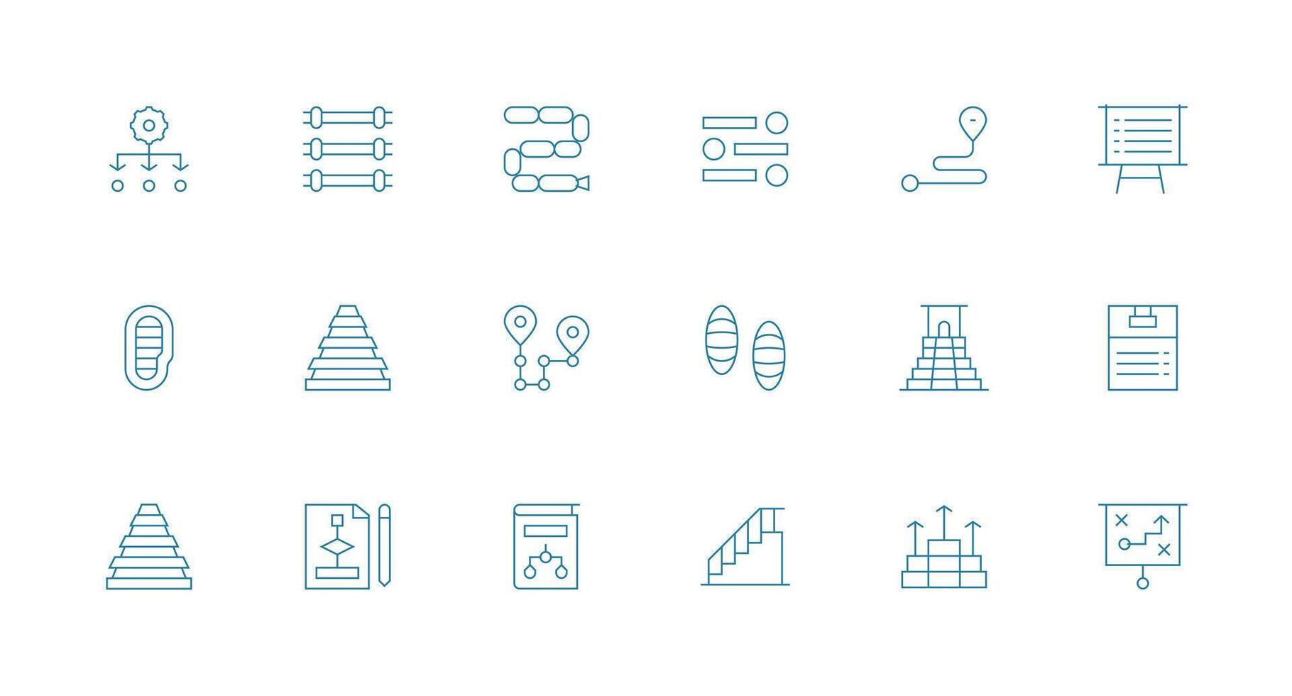 Minimalistic design icons for data vector