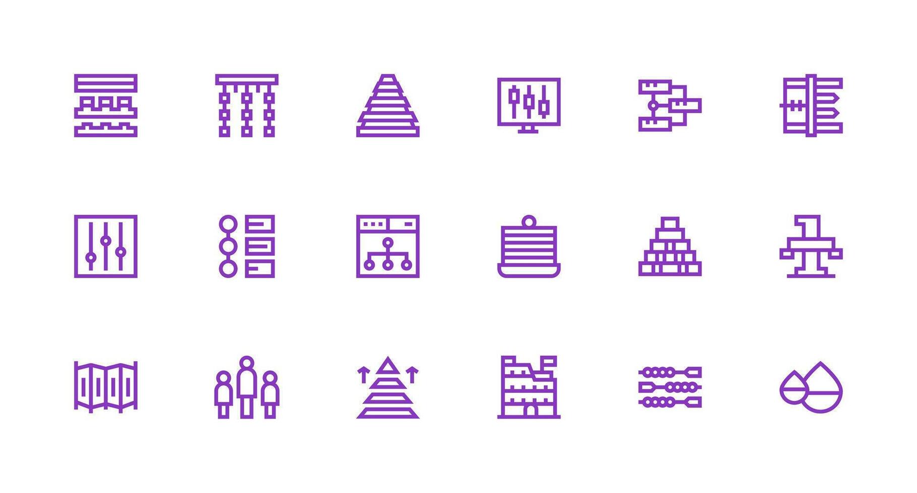 Vector icons for data visualization tools
