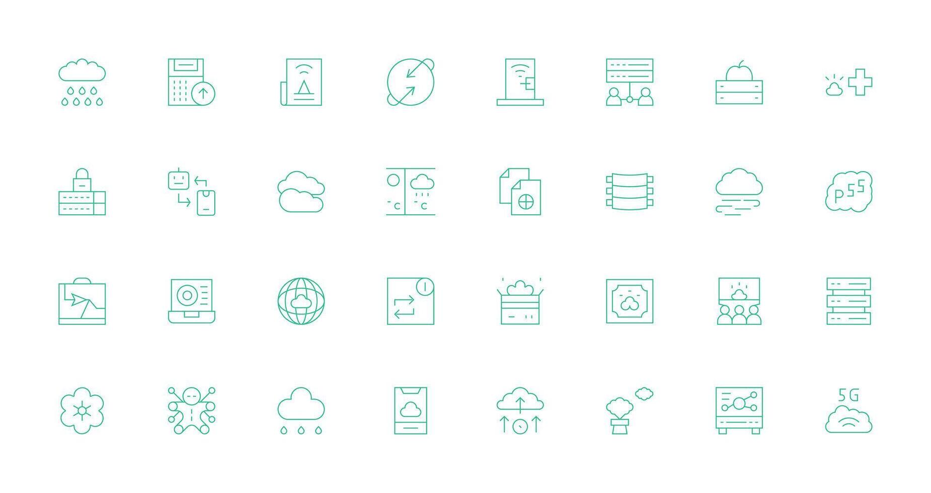 Cloud computing and data management icons vector