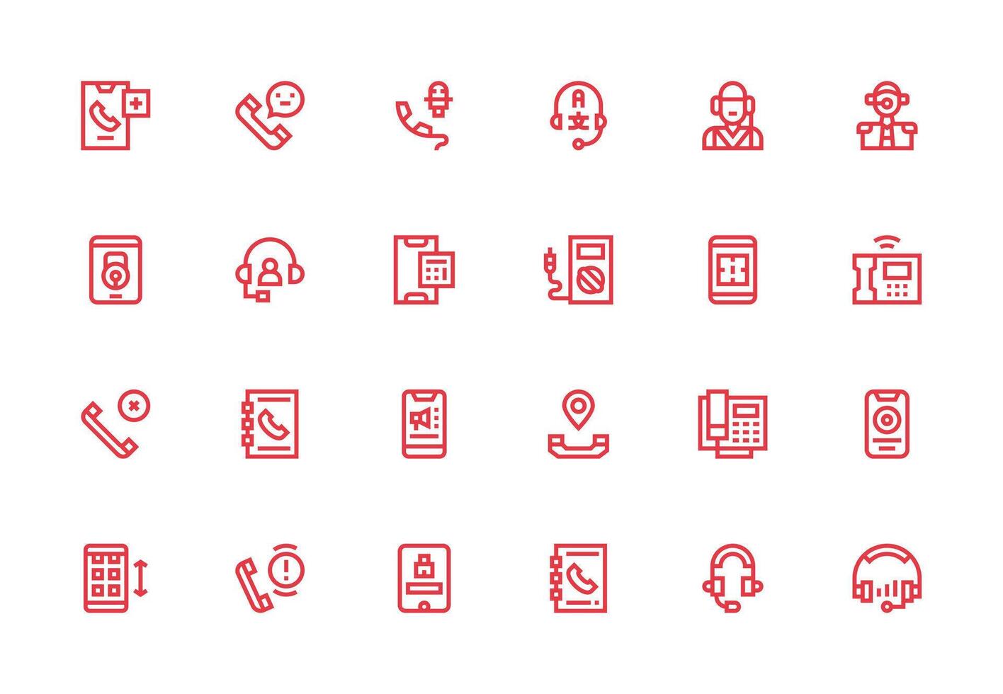 Communication icons for user interface design vector