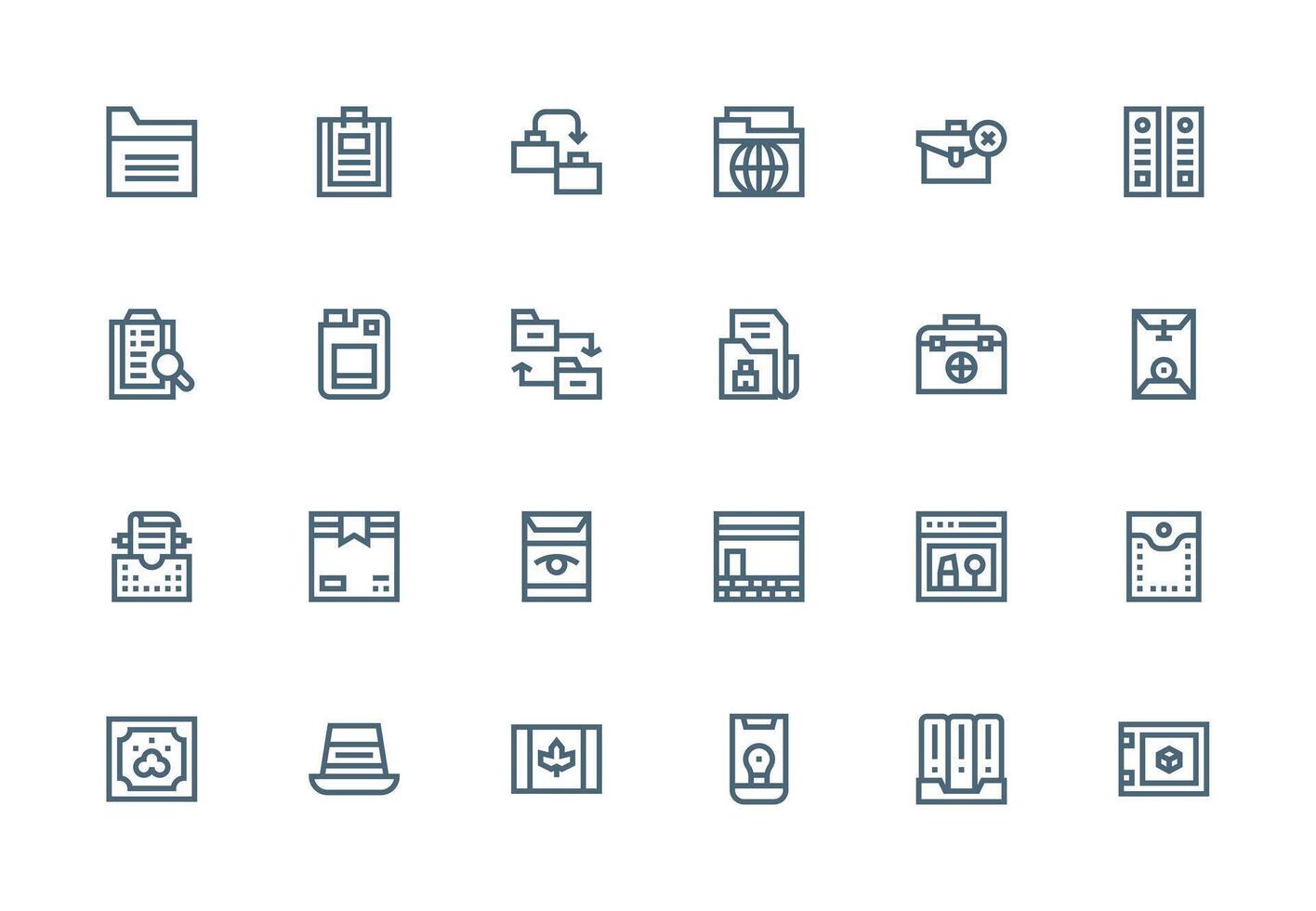 Minimalistic digital file icons for design vector