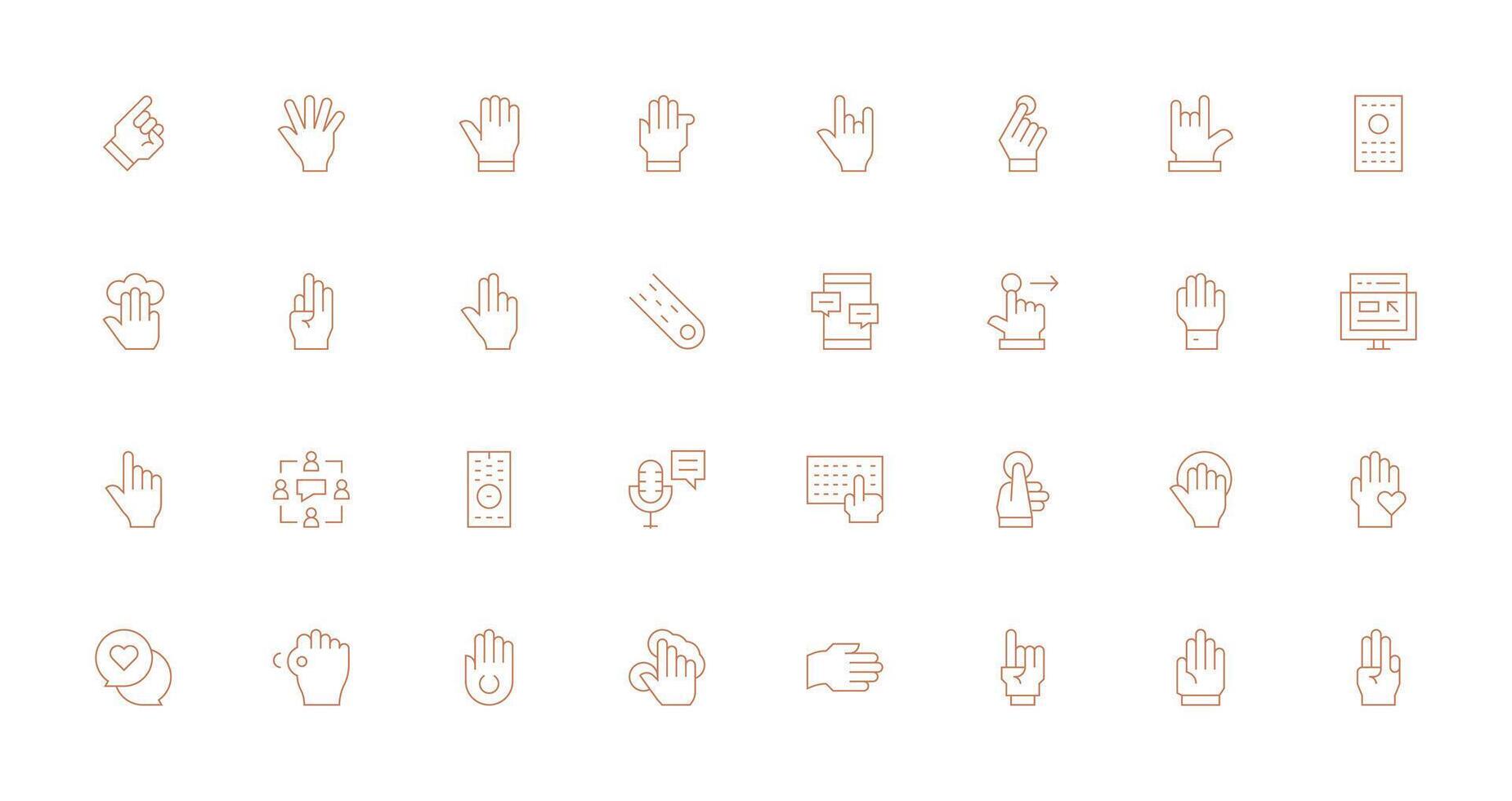 Hand gesture icons for design vector
