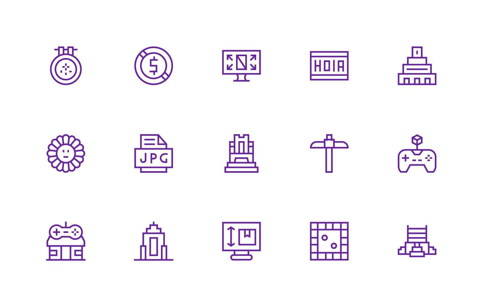 Collection of vector design icons
