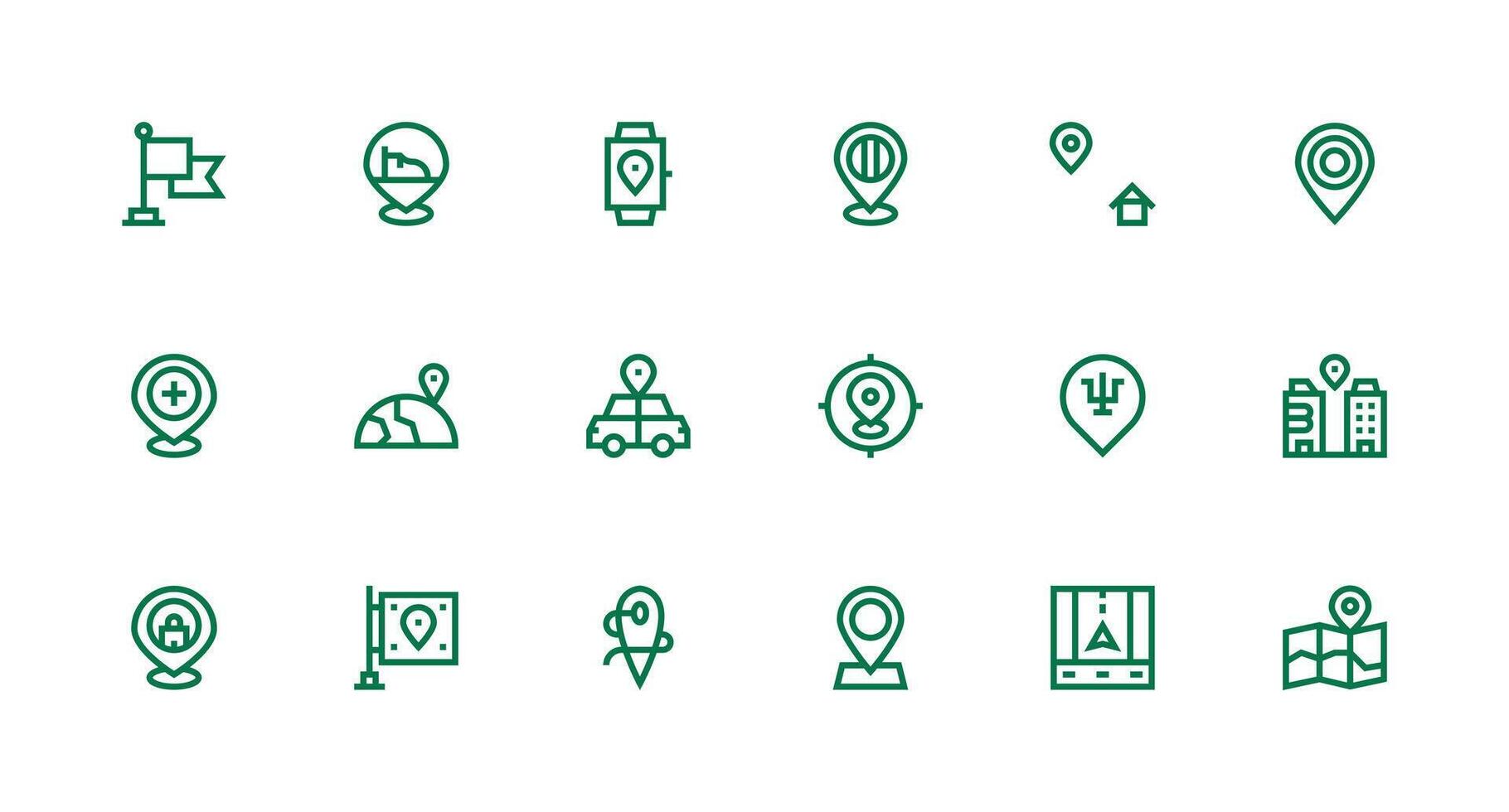 icons for mapping and location services vector