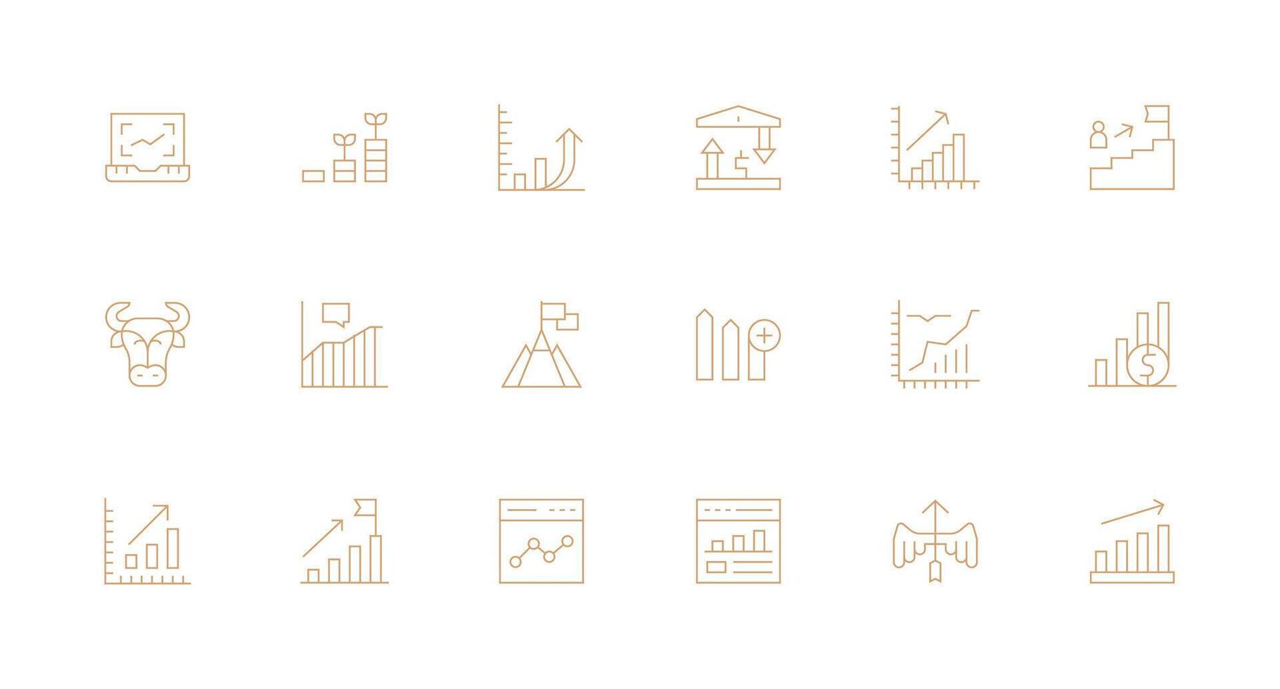 Data analysis icons and graphs collection vector