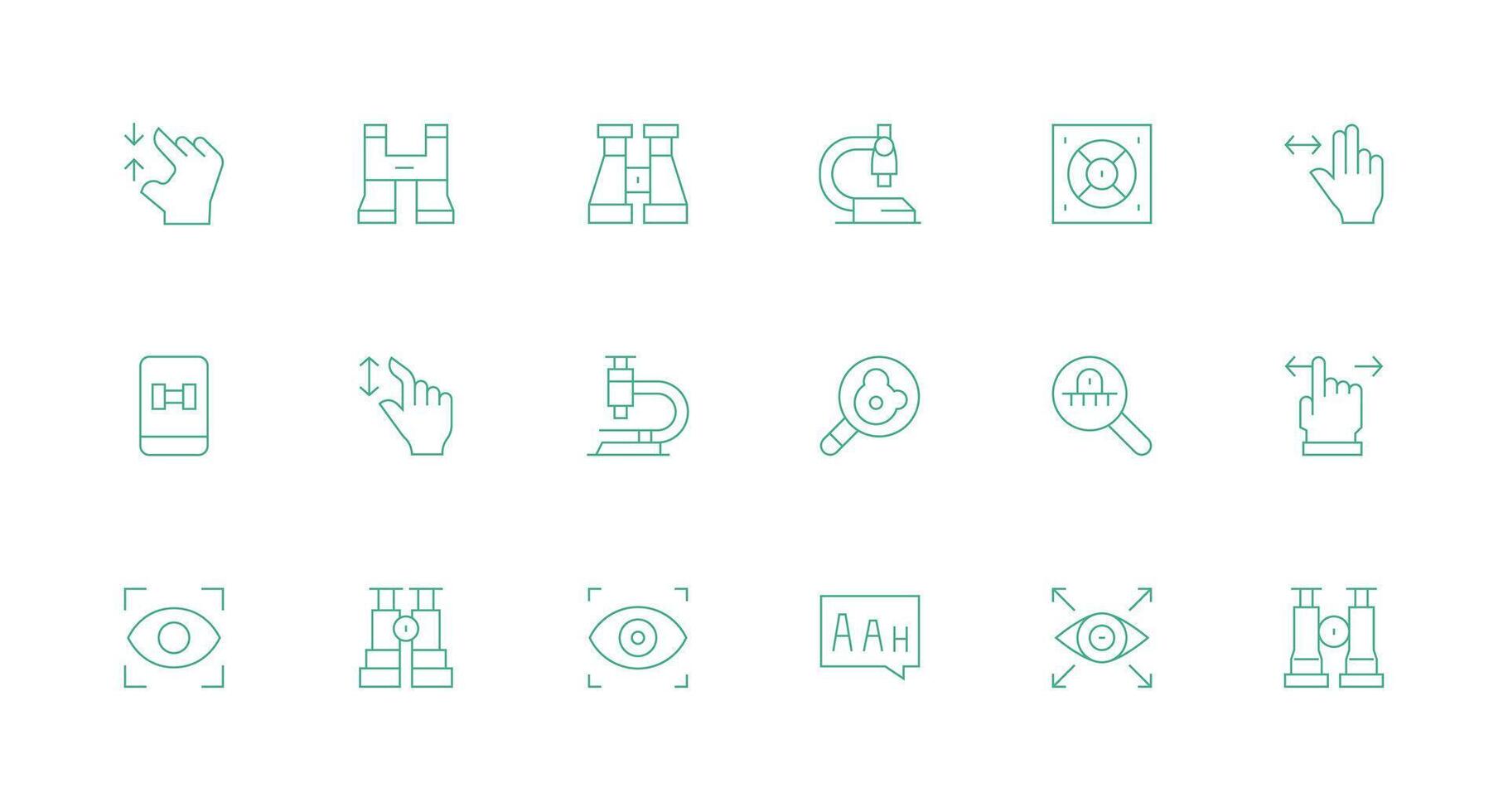 Set of icons representing interactive tools vector