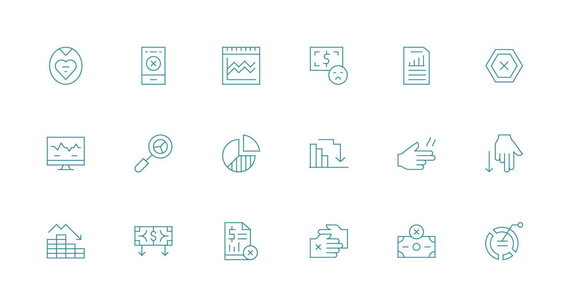 Data visualization icons collection vector