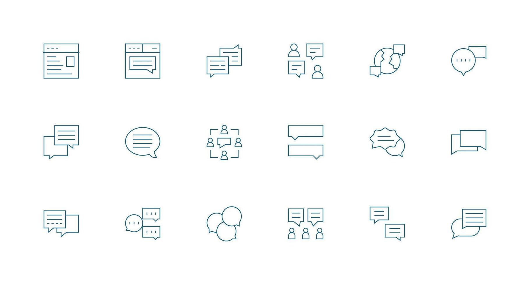communication icons for digital engagement vector
