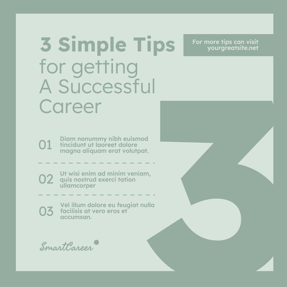Tips for A Successful Career LinkedIn Post Template