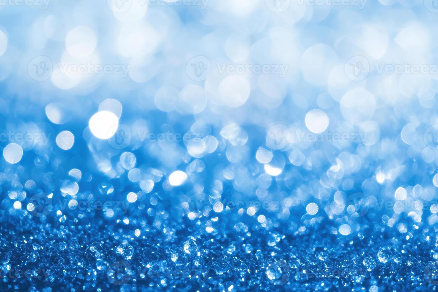 Sparkling blue background creates a stunning visual effect with bokeh photo