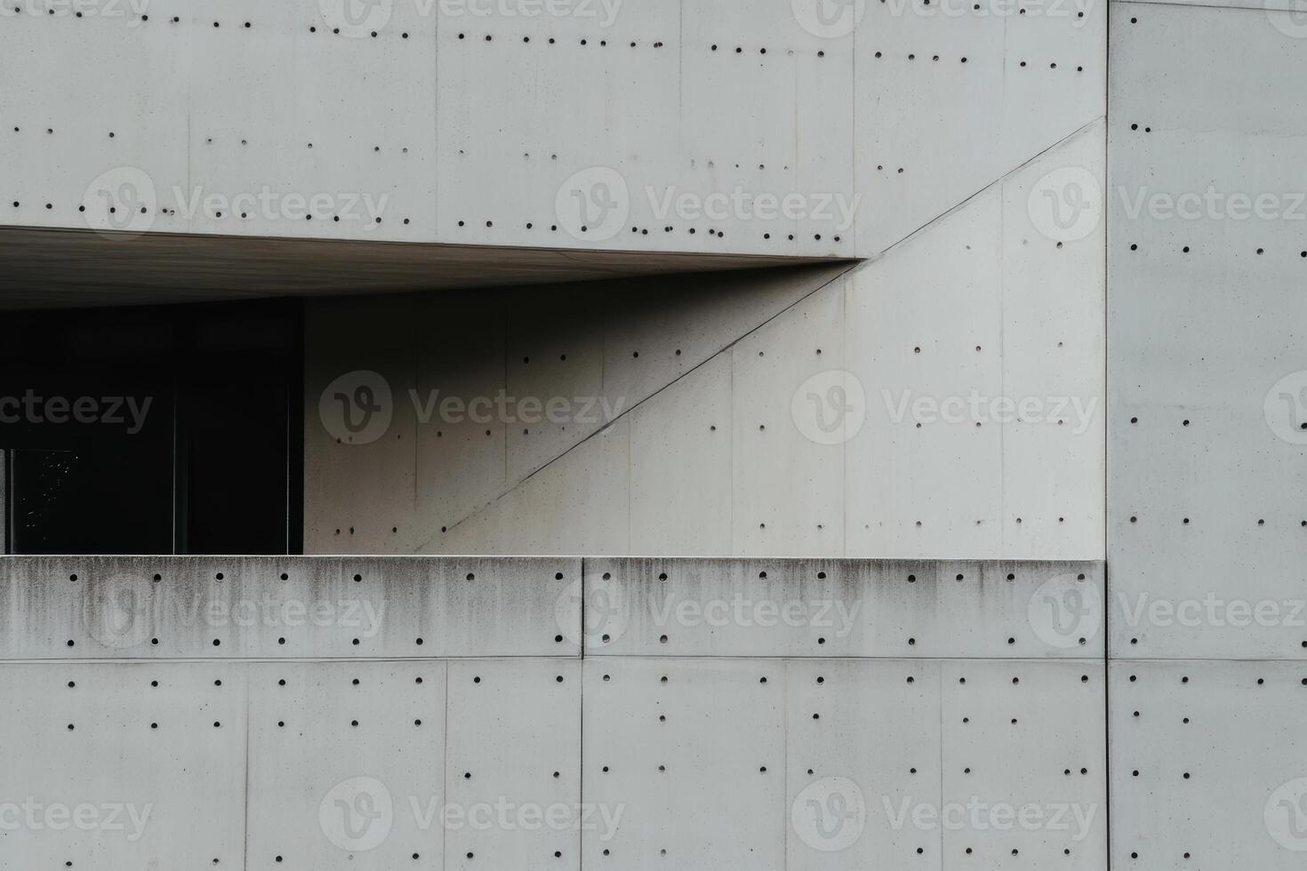 Unique concrete texture and design highlighted in modern architecture photo