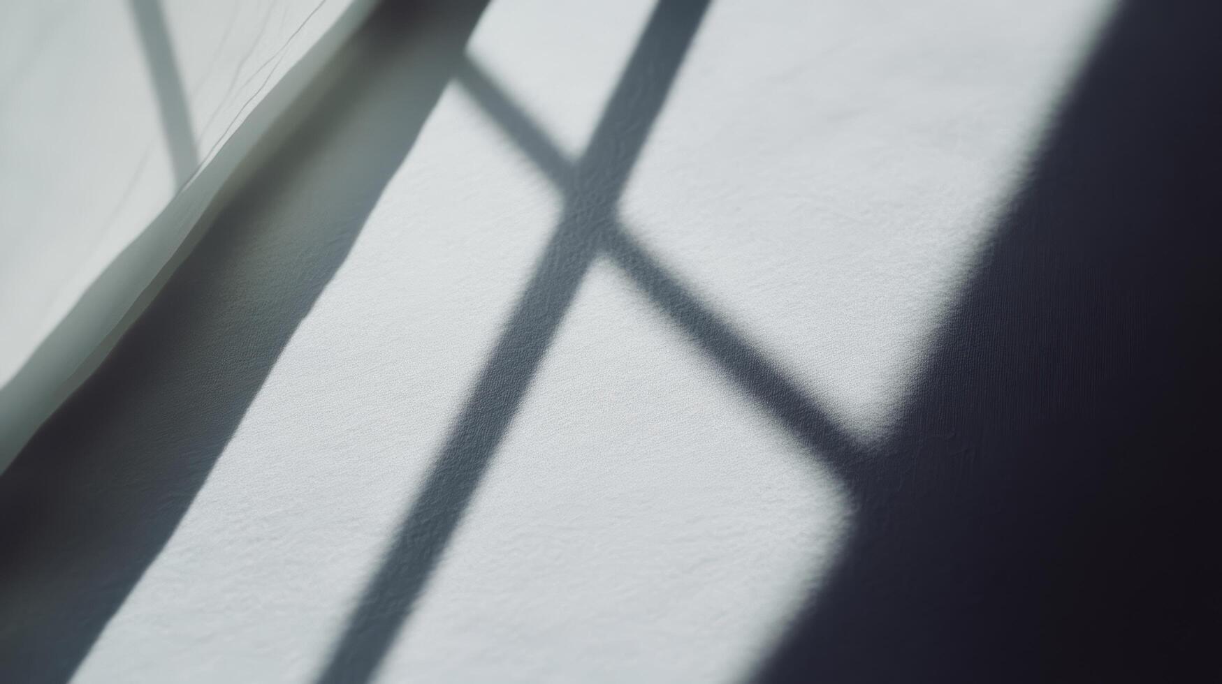 Shadows cast by sunlight create intricate patterns on a blank surface photo