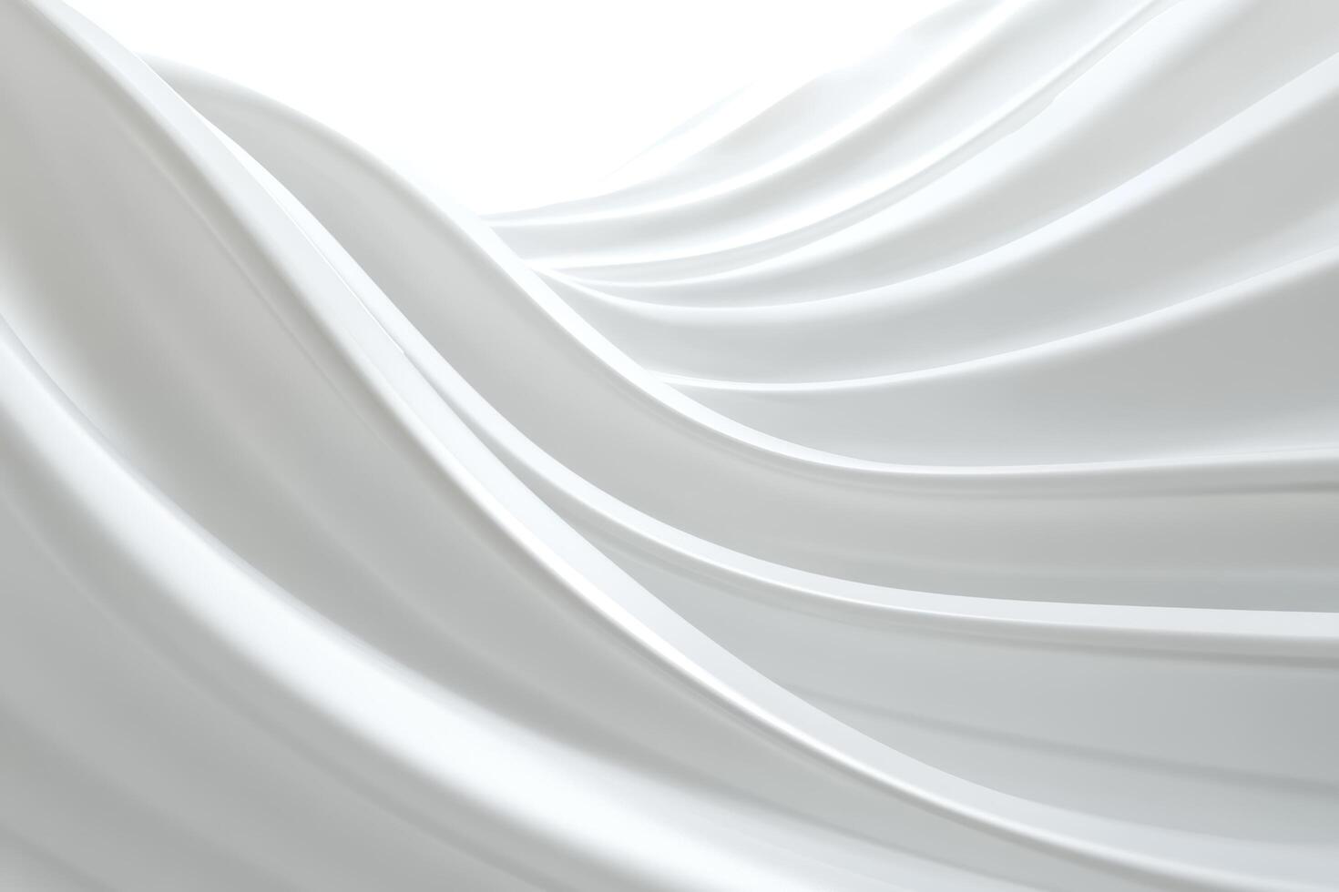 Flowing white waves create a smooth and calming abstract design photo