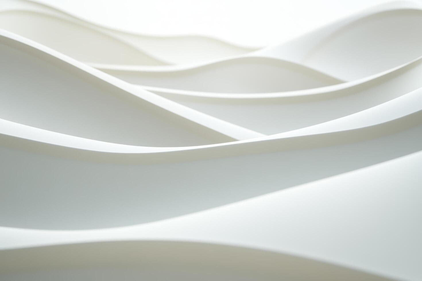 Flowing white curves create a tranquil and elegant abstract design in soft light photo