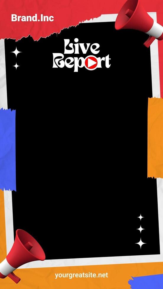 Live Report Frame Instagram Story template