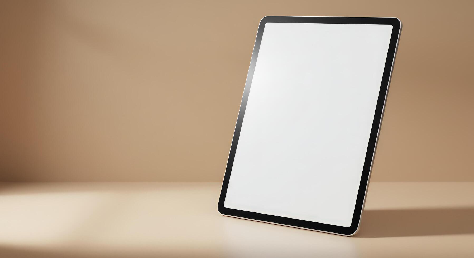 Digital tablet mockup with blank screen for application or website presentation photo