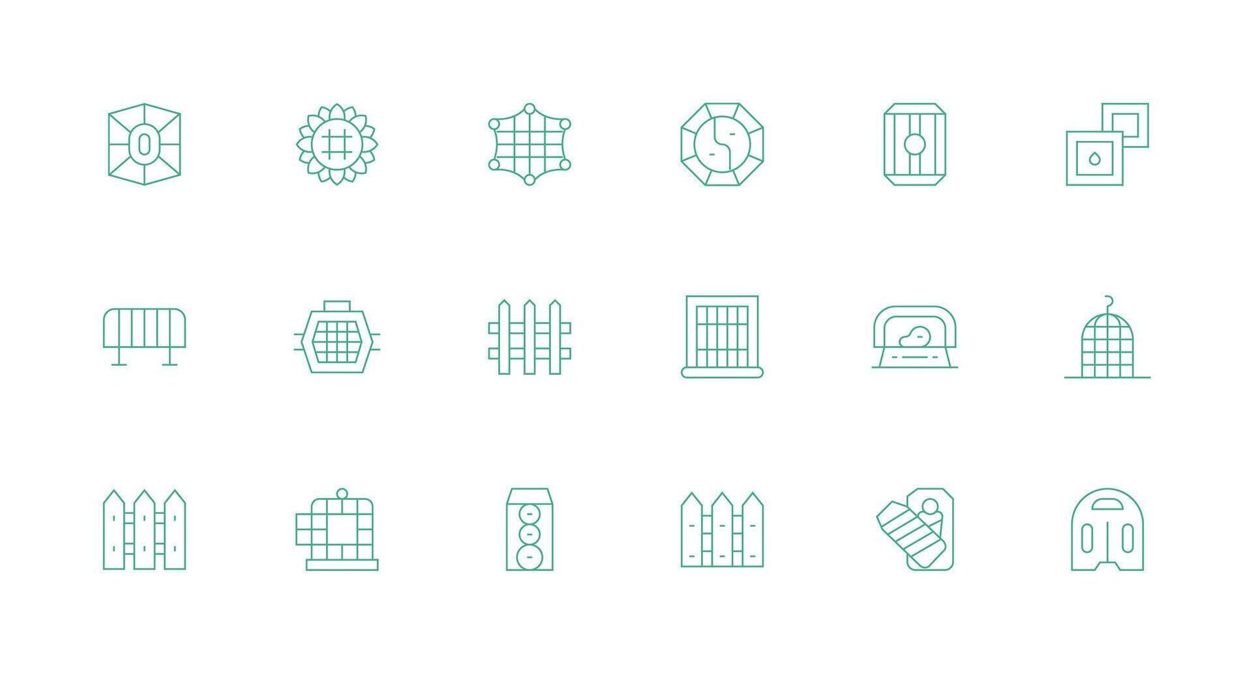 18 Minimal Line Vectors for Enclosure Theme High-Resolution Icons for Any Platform