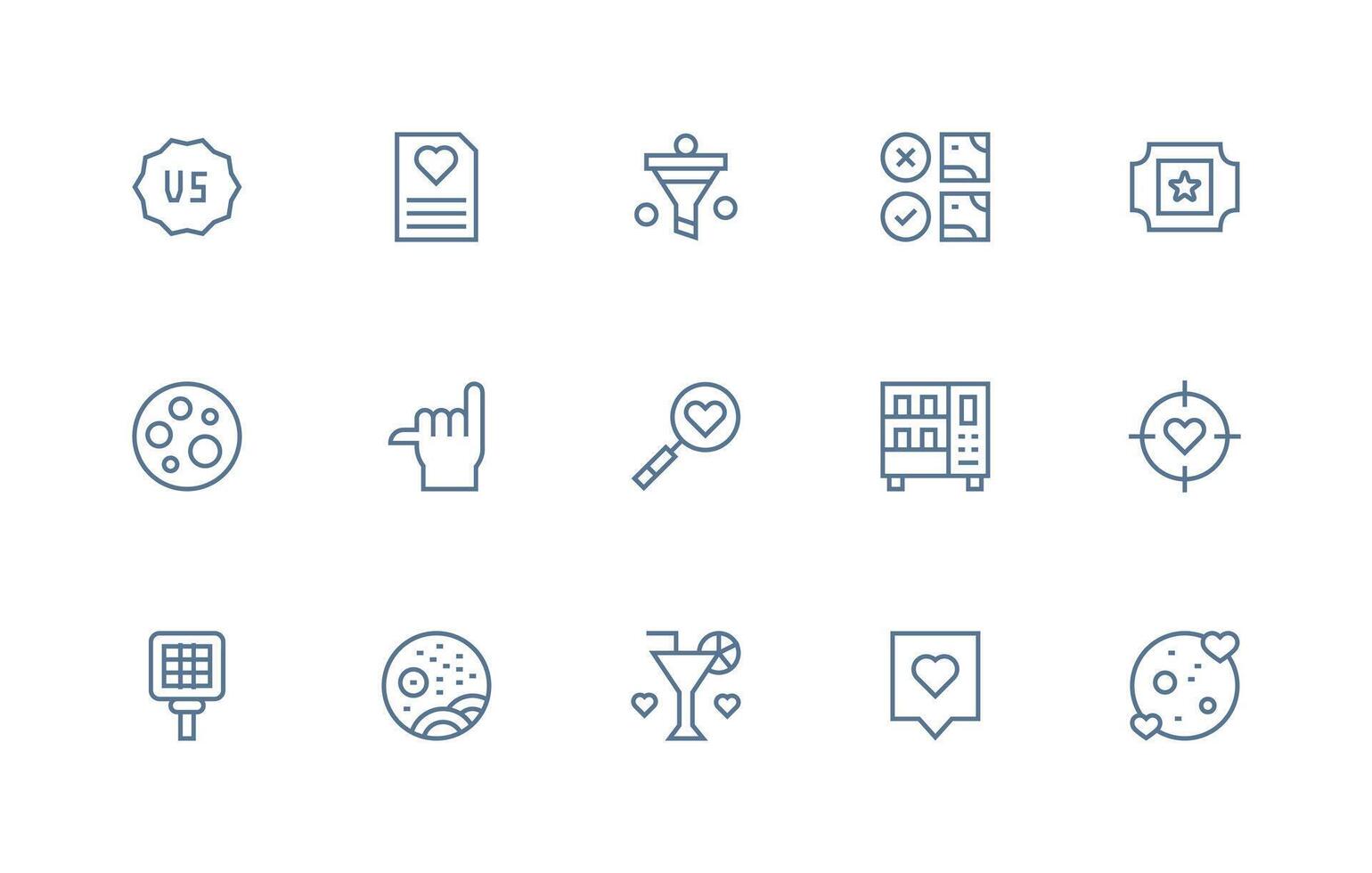 15 Icons for Selection in Regular Line Format Functional Icon Series vector