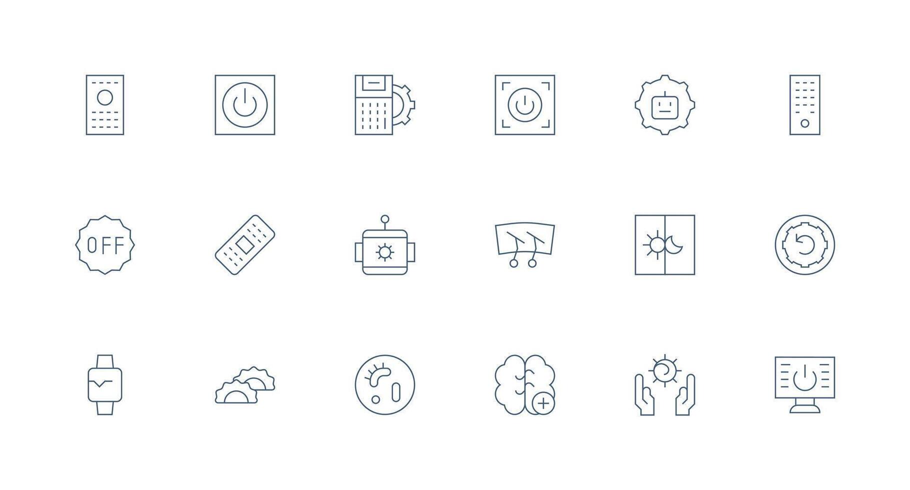 18 Minimal Line Style Icons from Function Collection Versatile Icon Collection for Designers vector