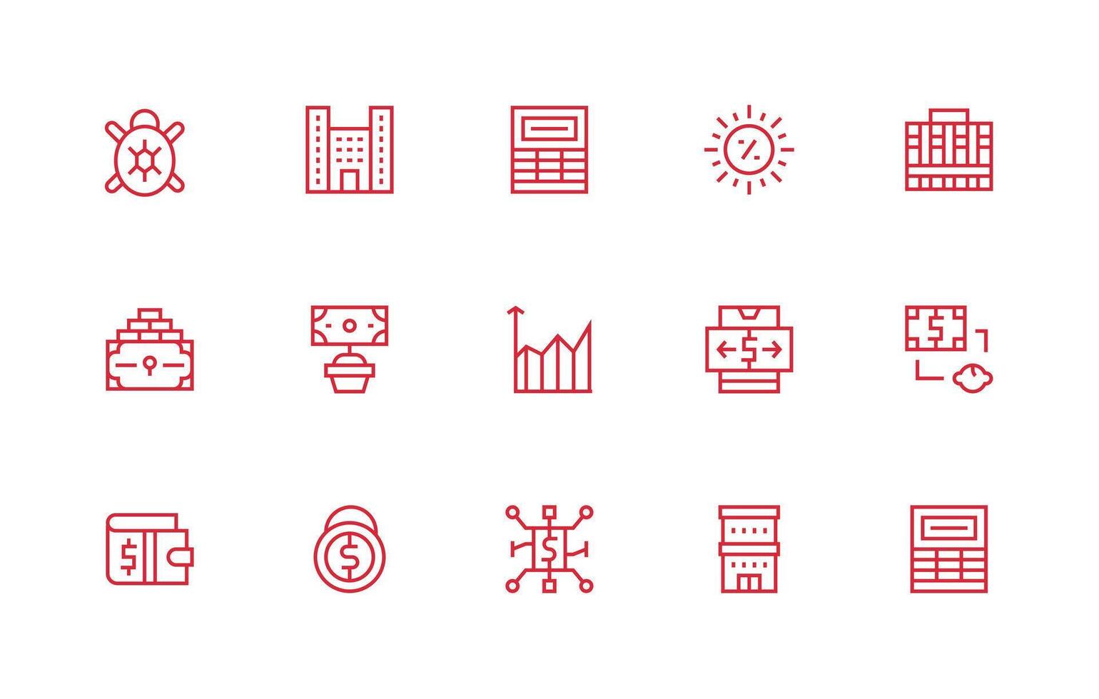 15 Regular Line Vectors for Investment Theme Multi-Purpose Icon Pack for Templates