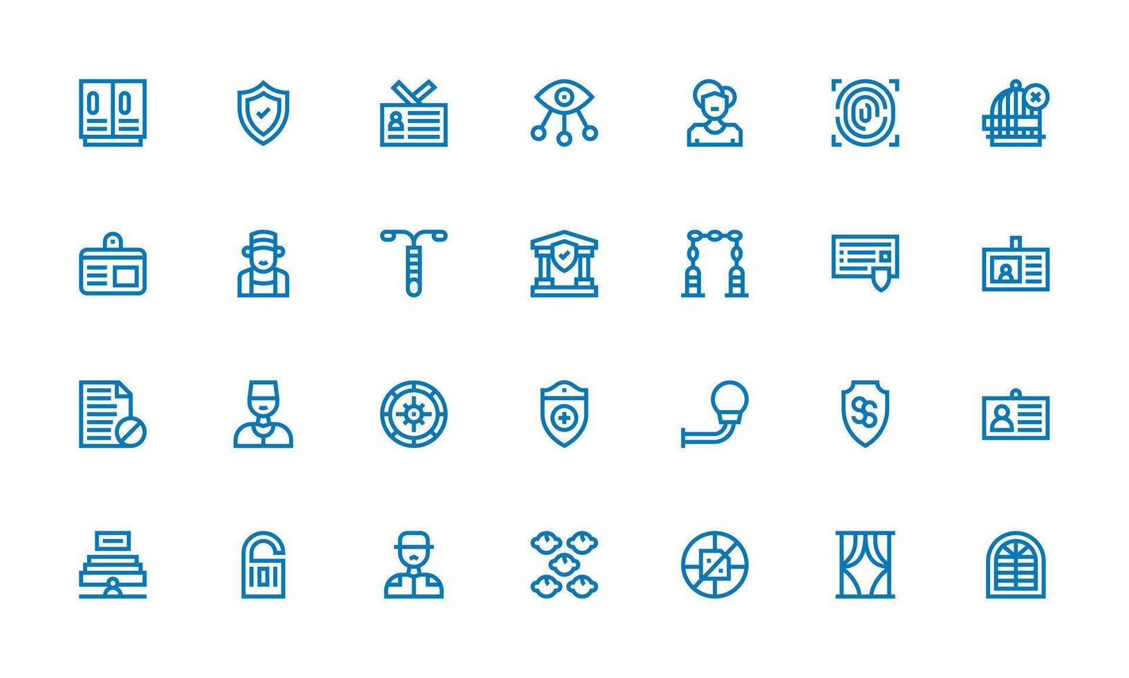 Security Design Icons featuring 28 in Bold Line Style App Icon Pack vector