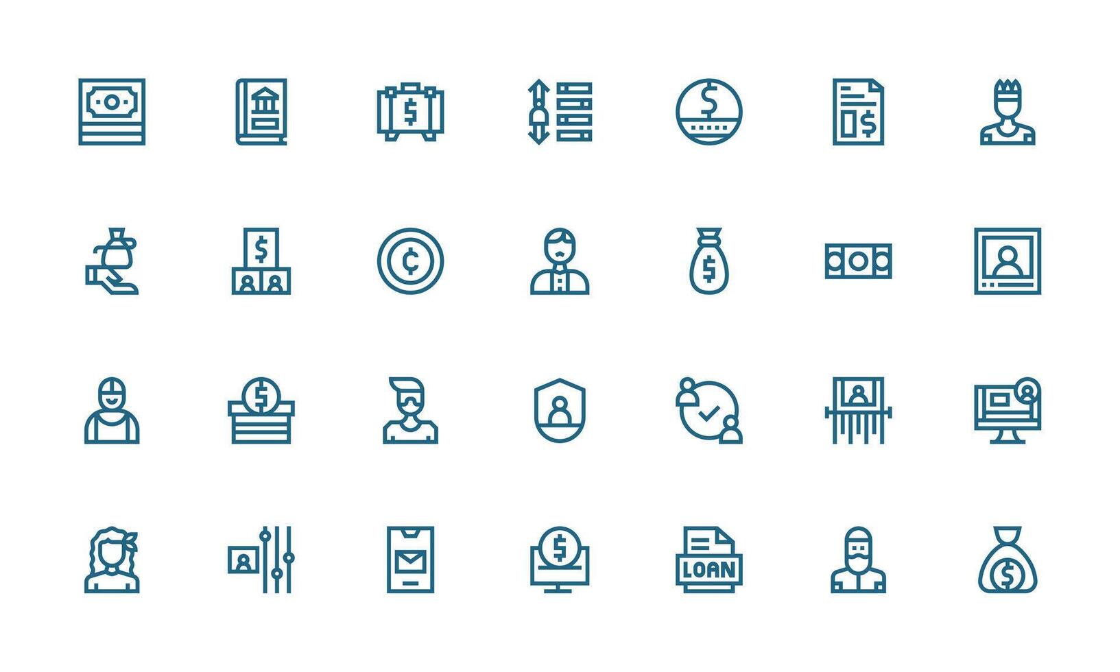 28 Bold Line Designs for Account Icons Interface Icons for Daily Use vector